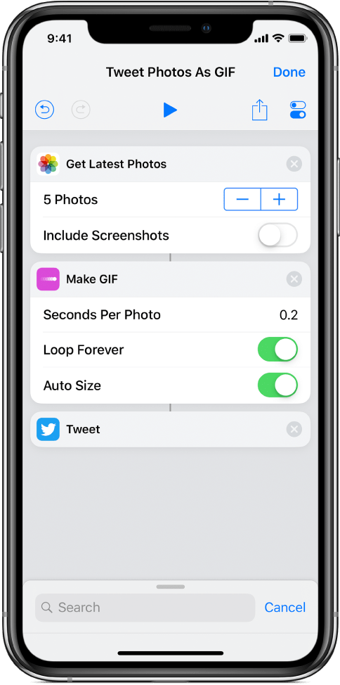 Shortcuts App on IOS 12