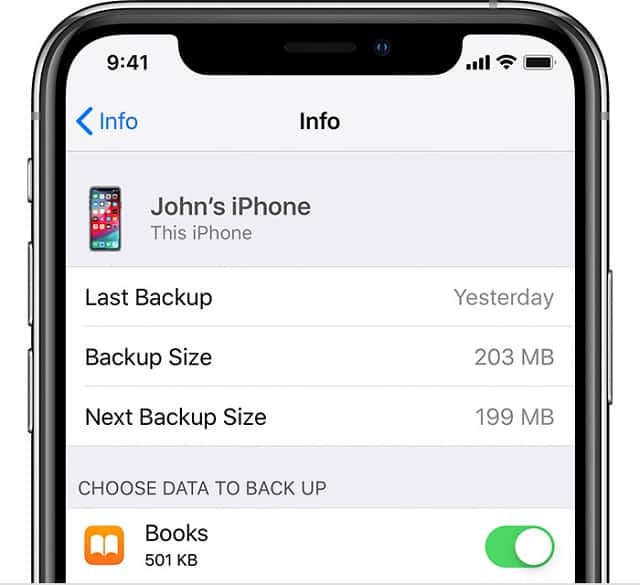 iCloud backup failed 