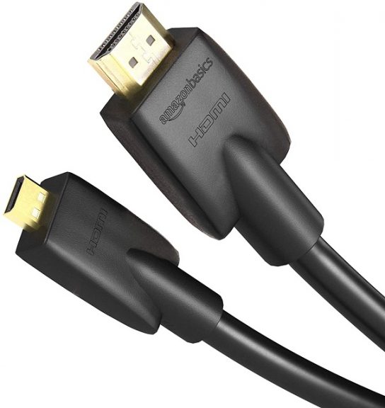 AmazonBasics High-Speed Mini-HDMI to HDMI TV Adapter Cable