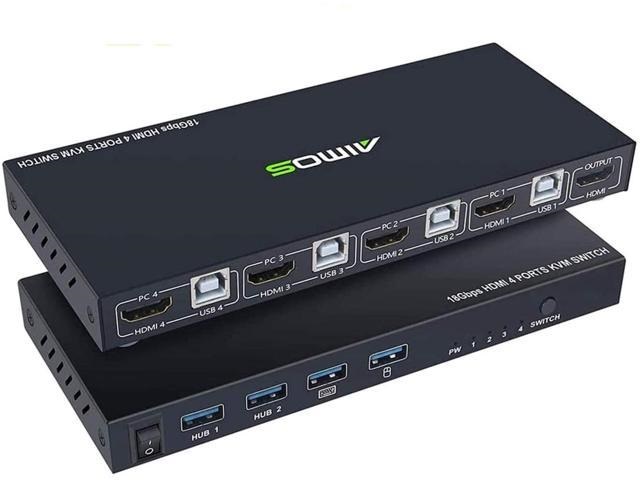 AIMOS KVM Switch HDMI 2 Port Box