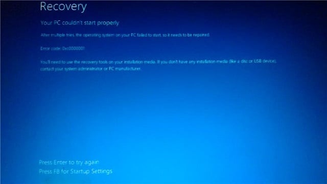 Bad System Config Info Error Fixing on Windows