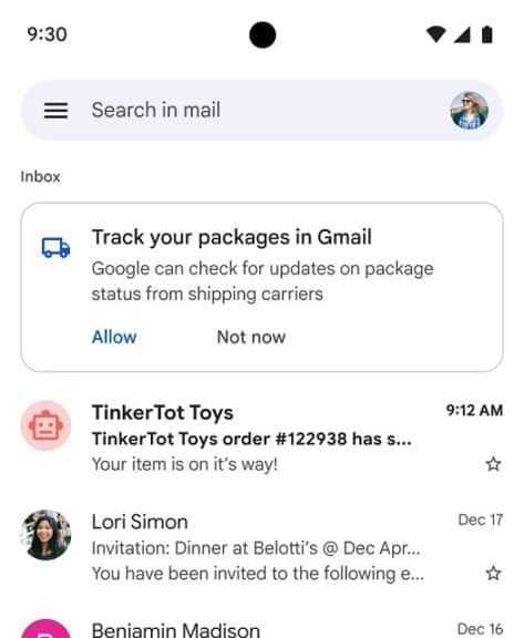 Gmail Package Tracking App