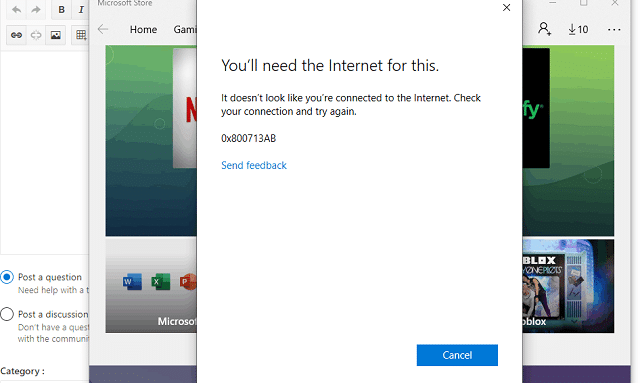 How to Fix “Error Code 0x800713AB” in Microsoft Store?