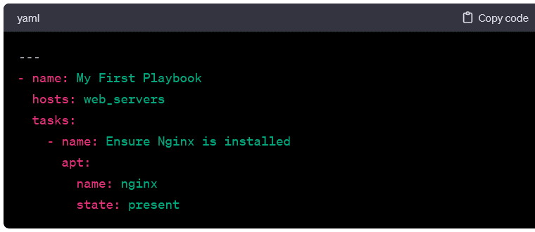 Structure of a Playbook