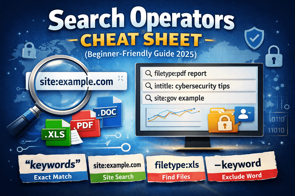 Search Operators Cheat Sheet