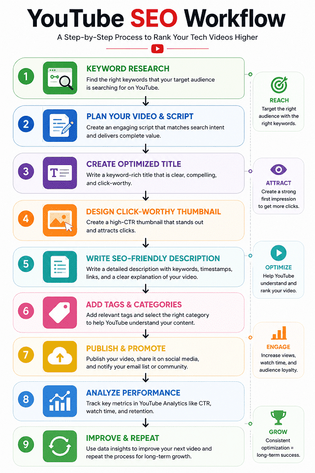 YouTube SEO workflow guide
