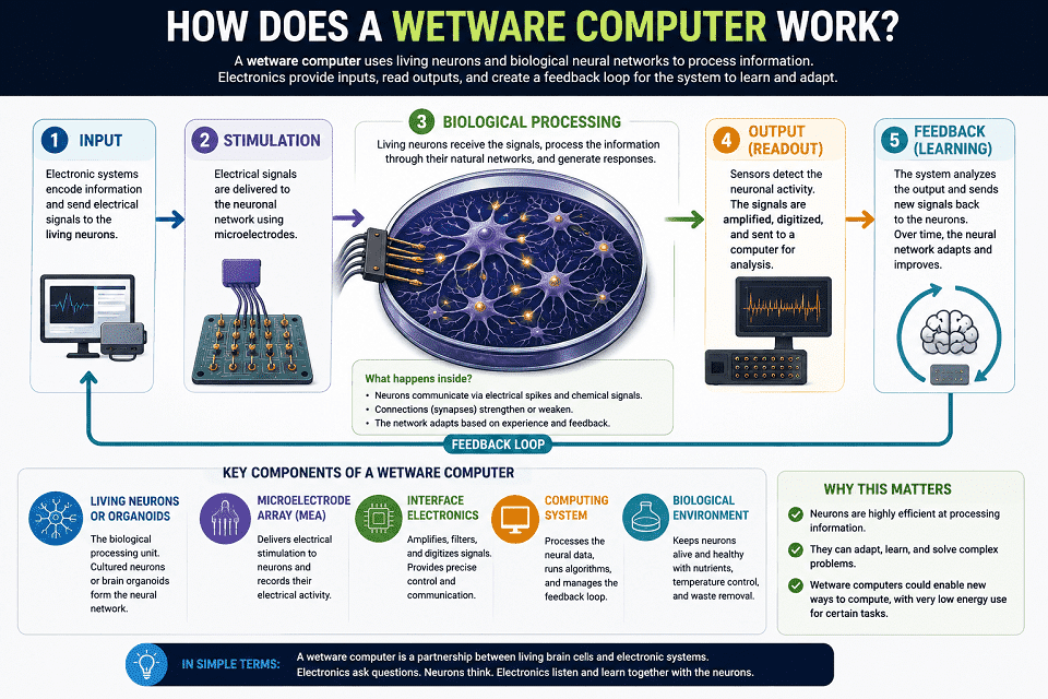 How Does a Wetware Computer Work