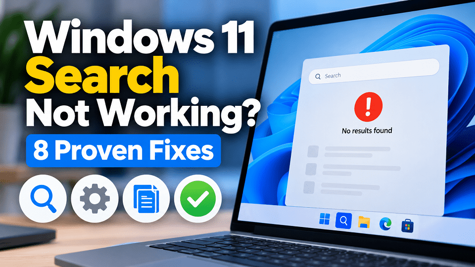 Windows 11 Search Not Working Ways to Fix It
